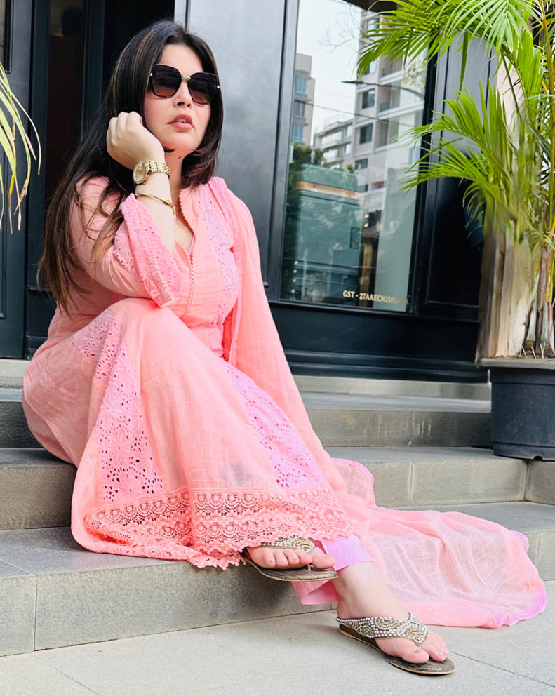 pink cutwork