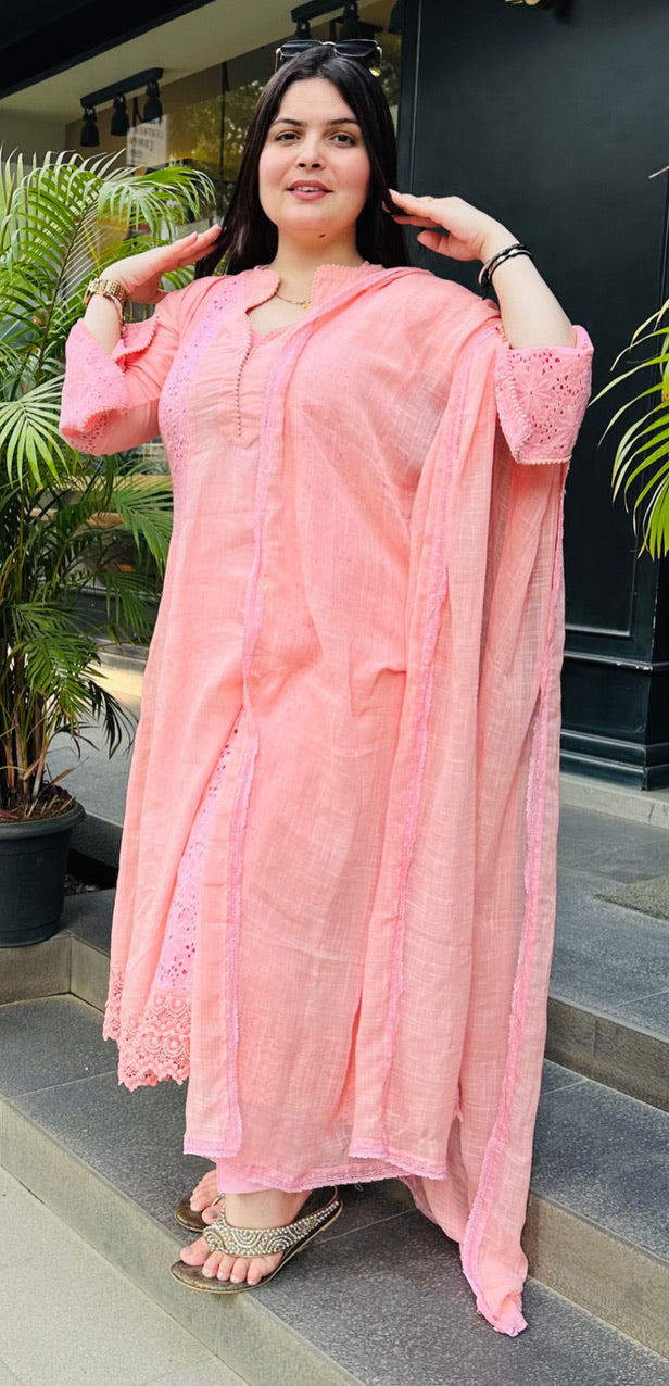 pink cutwork